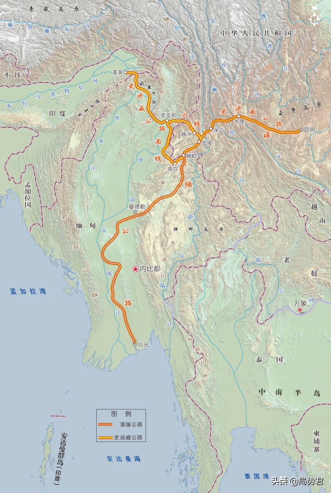 金三角缅甸北部边境线在哪,缅甸金三角是哪几个国家