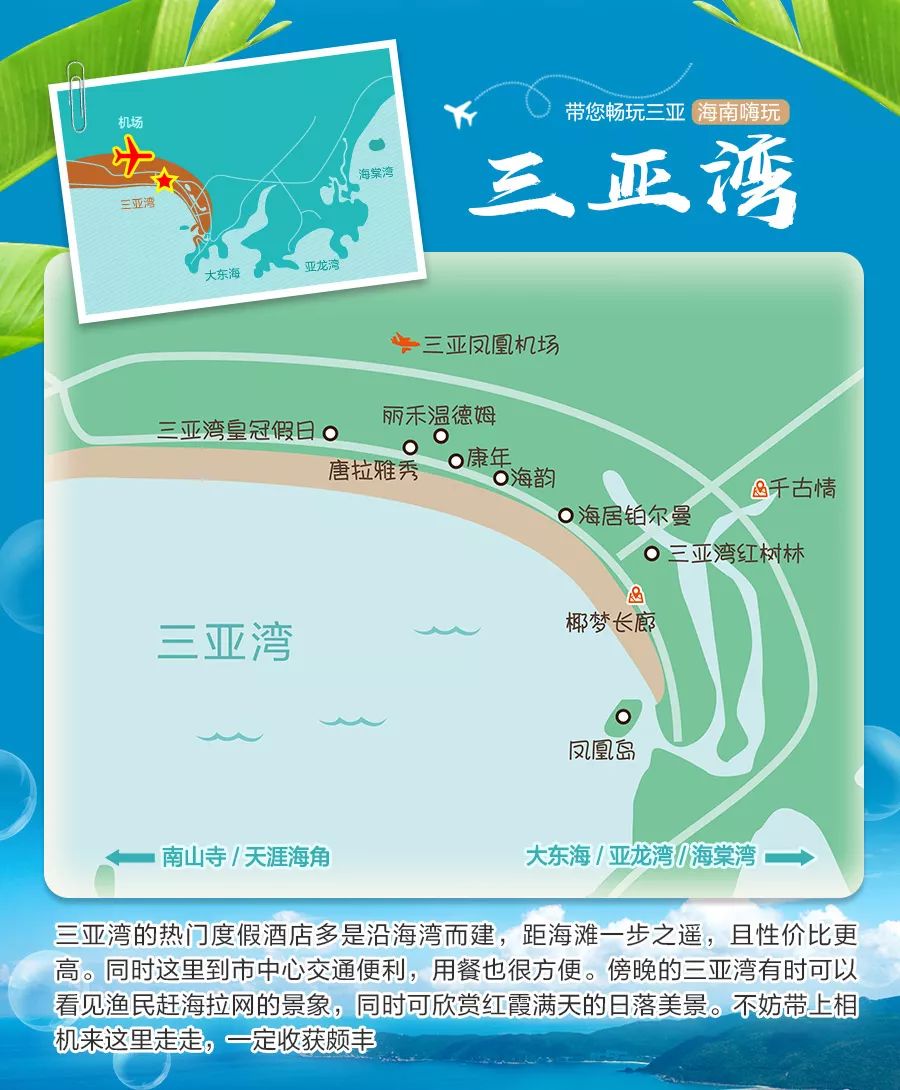 三亚自由行攻略最佳线路图,三亚自由行攻略最详细酒店