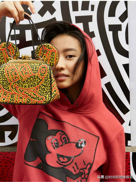 coach日记刺绣联名款,coachdisney联名包粉色