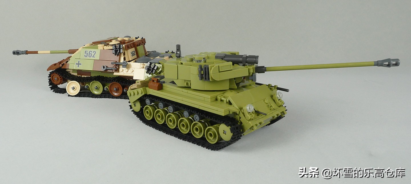 射豹勇士：小鲁班积木M26潘兴二合一套件评测