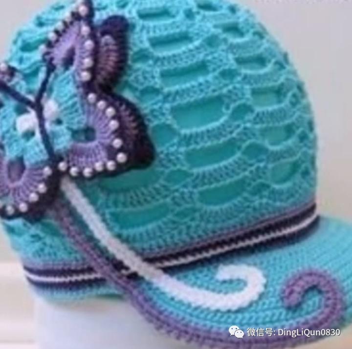针织作品30款时尚钩花装饰帽子,简单易学又好看的针织帽子