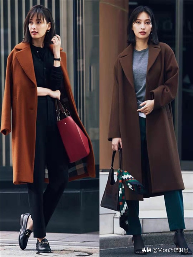 咖啡色棕色羊驼绒大衣会显老气吗,棕色系大衣的4个搭配技巧