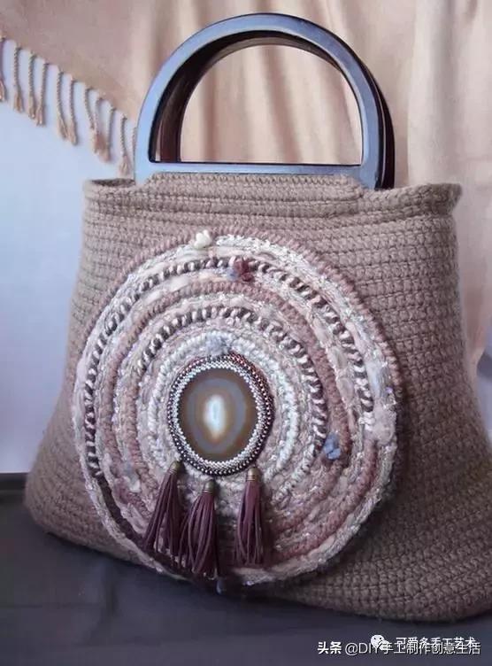 厉害了，极美爱尔兰钩花包包，看了这个才是真服气