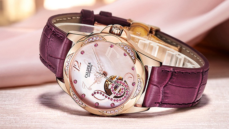 卡罗莱镂空机械手表,卡罗莱男士商务腕表