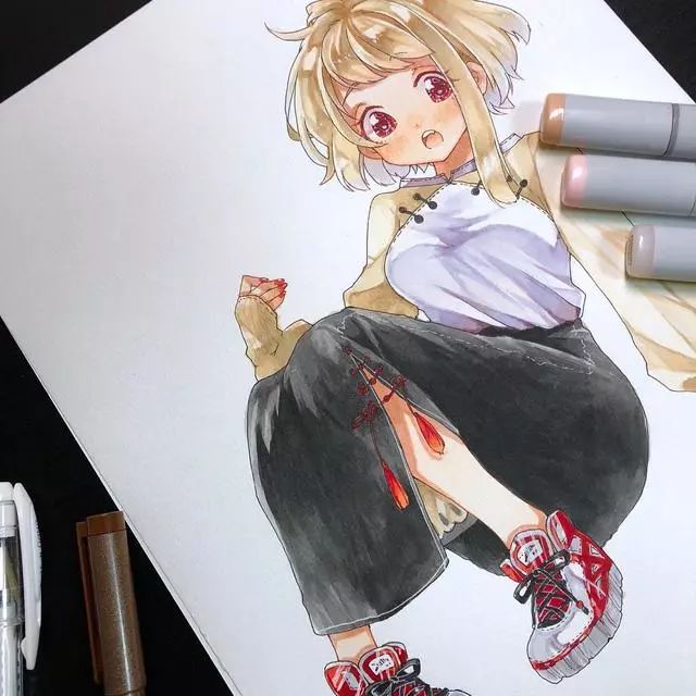 马克笔手绘画动漫,马克笔手绘动漫临摹素材