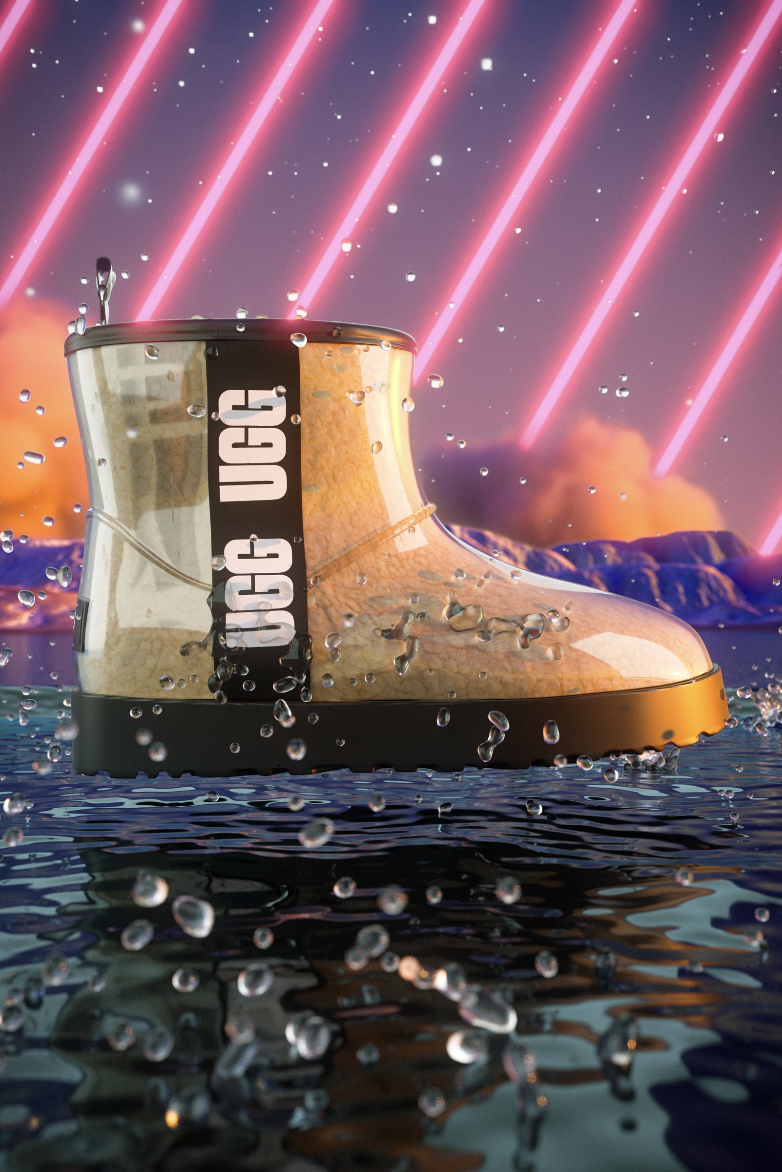 ugg雪地靴水晶款,ugg毛毛靴带logo