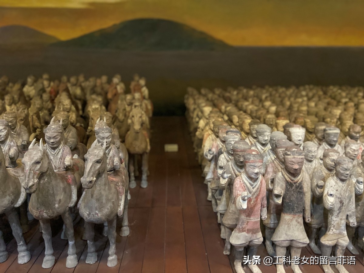 咸阳西汉兵马俑,陕西历史博物馆彩绘胡人骑驼俑