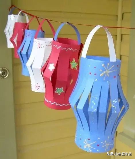 猪年手工制作纸灯笼,大红灯笼手工制作简约过年