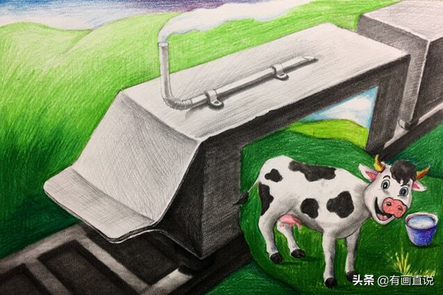 儿童绘画创意素描课堂教学,儿童基础素描创意素描画