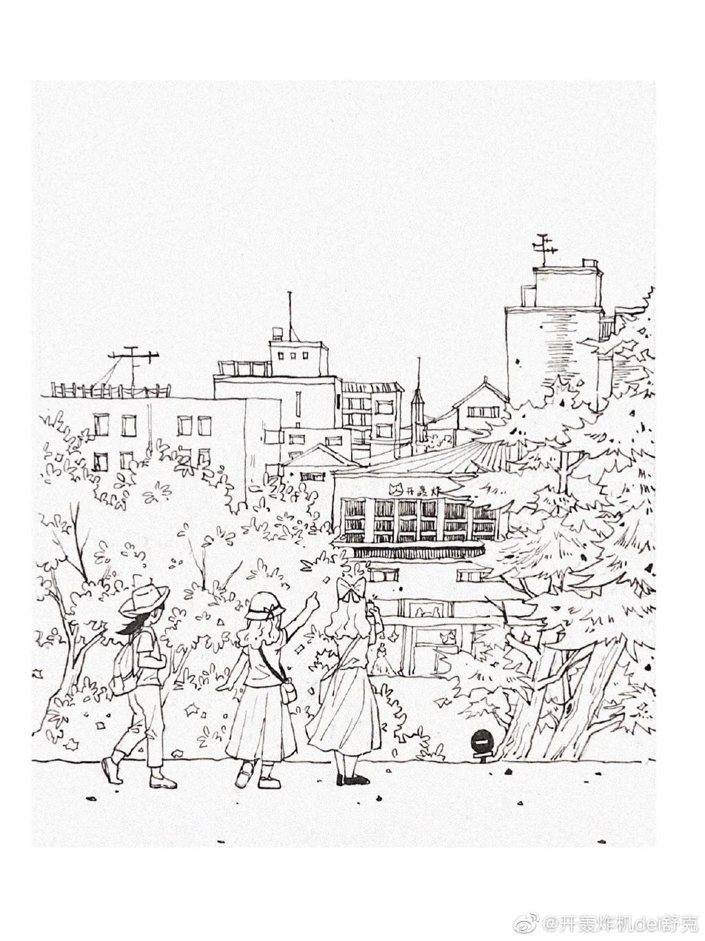 意境钢笔水彩画步骤,钢笔水彩画临摹简单入门