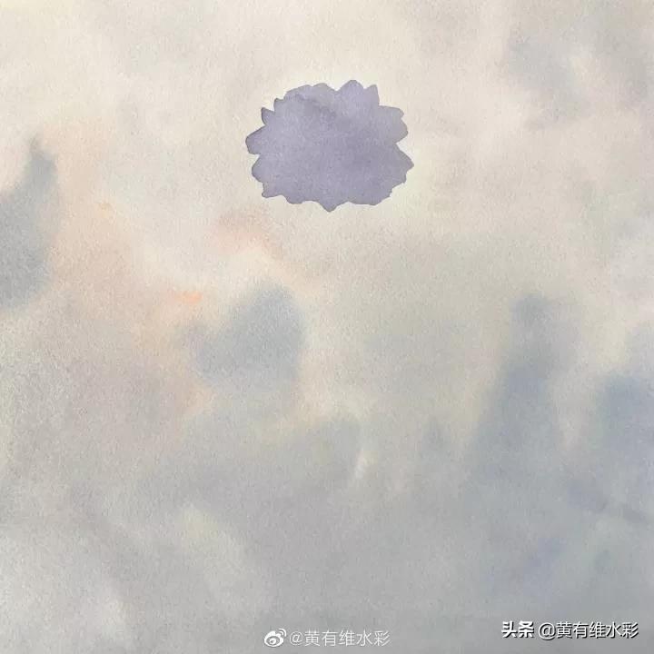淡蓝色花朵水彩画,蓝色花主题水彩画复杂