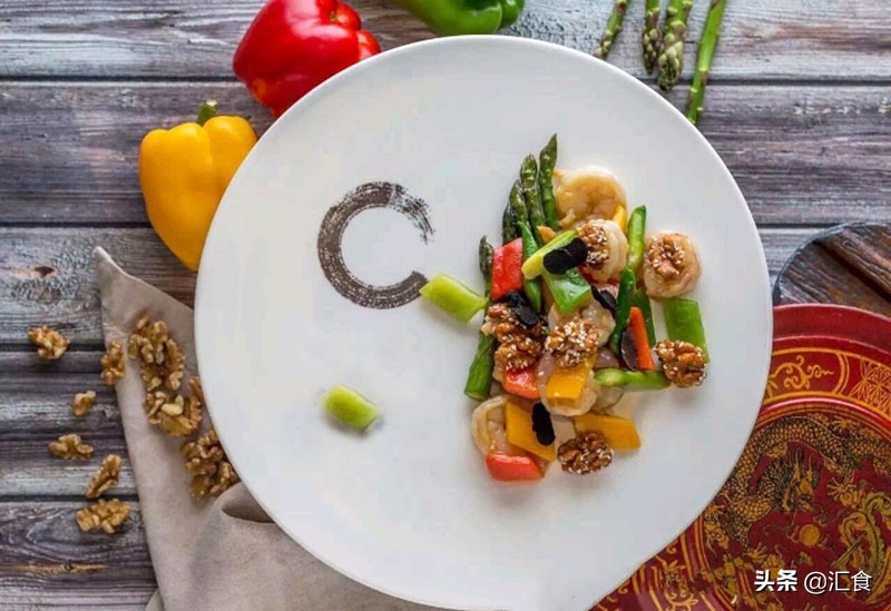 核桃拌芦笋做法图解,莴苣芦笋虾仁山药莲子核桃