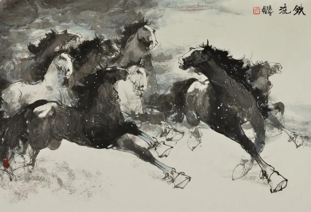 八骏雄风字画,名家精品国画八骏图