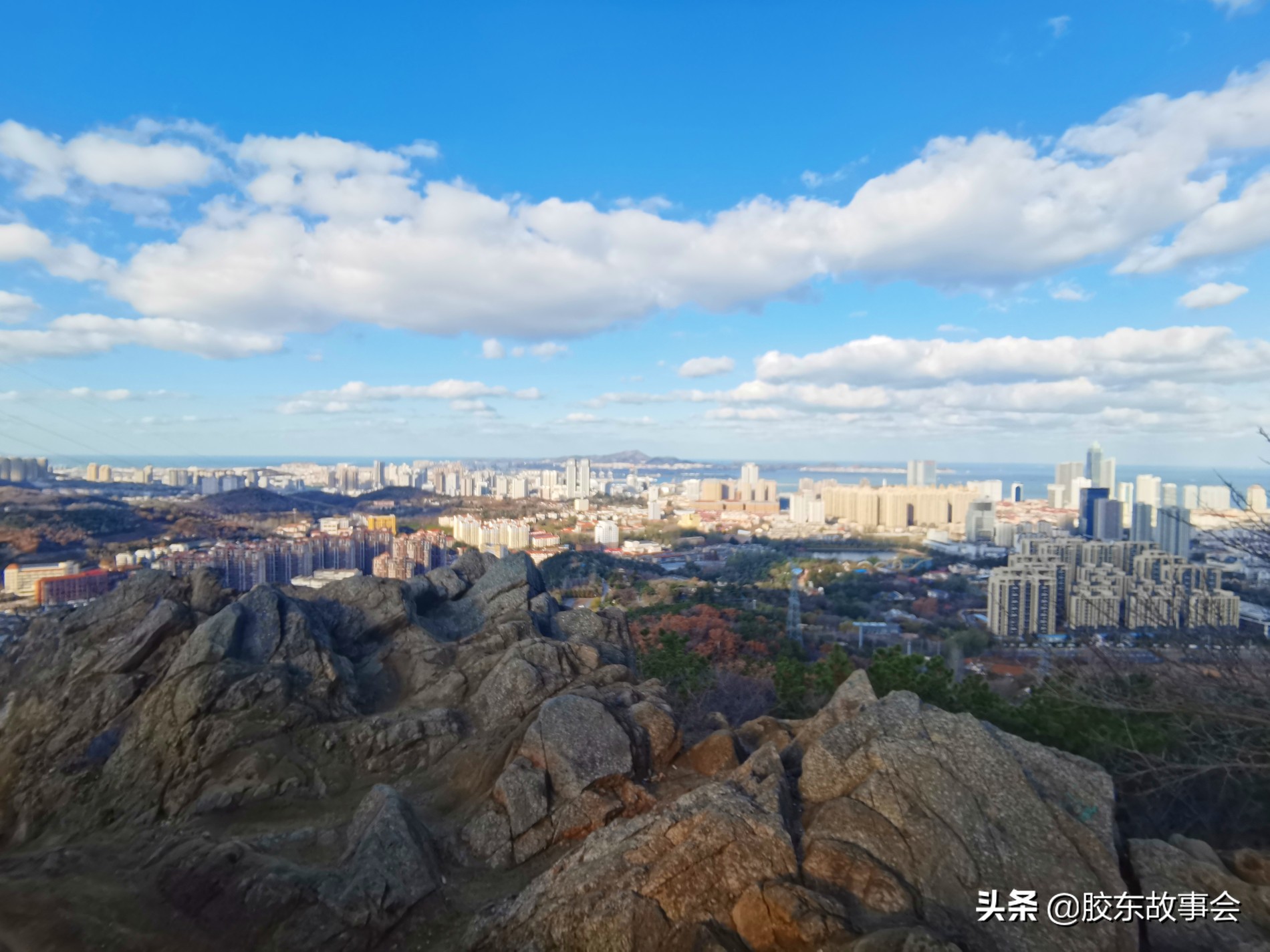 俯视烟台莱山区,烟台芝罘区俯瞰图