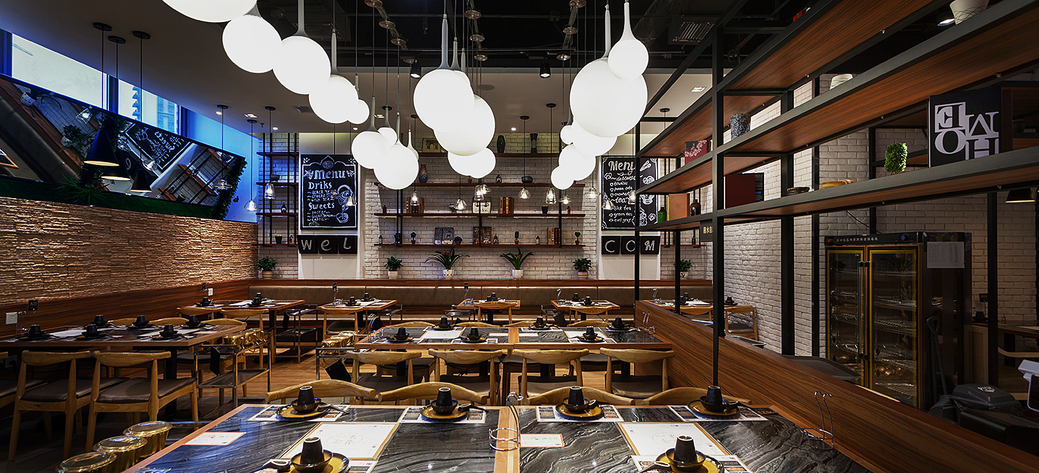 蒙古主题餐厅设计出清新草原风“一米金脊”羊蝎子火锅餐厅设计