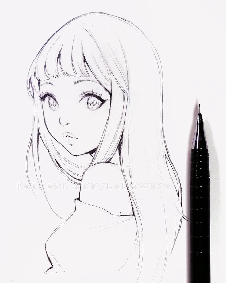 软萌可爱的动漫美少女怎么画,画可爱的动漫美少女特别简单