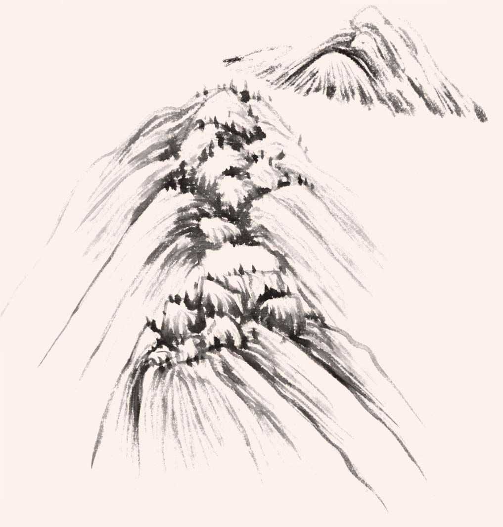 画山石的阴阳面的技巧,山石的画法及皴法详解图