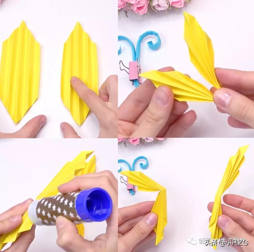 一张纸折精美花蝴蝶教程,会飞纸蝴蝶折法慢教程
