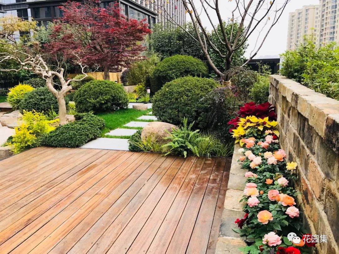 园林式办公区效果图,办公区花园景观设计