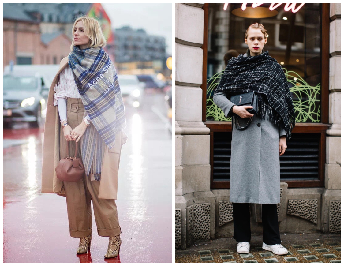 时尚轻奢感明星系列羊羔绒围巾,最潮的围巾的15种戴法超级实用