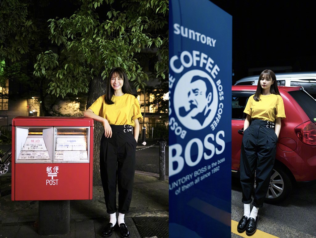 沈梦辰穿绿色衬衫配高腰短裤,可爱沈梦辰穿粉色卫衣