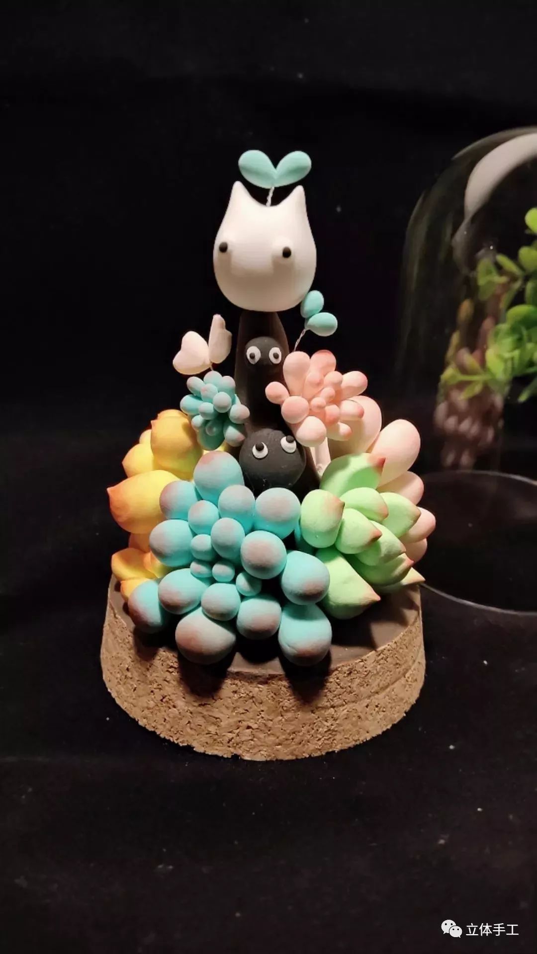 幼儿园春天粘土手工创意墙壁图片,垃圾分类超轻粘土创意手工