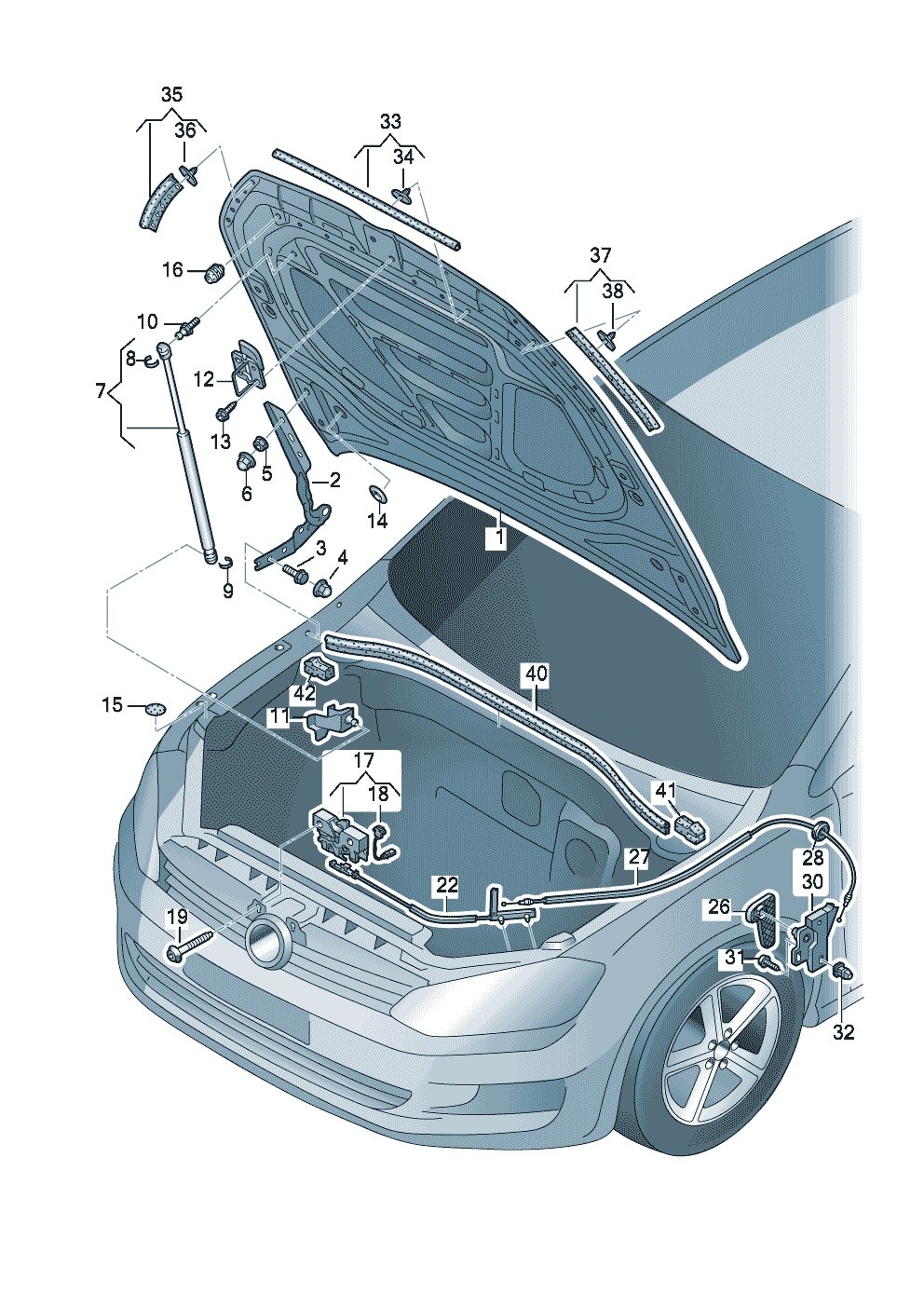 高尔夫机盖拉线脱了要怎么开,高尔夫前机盖拉手断了怎么开