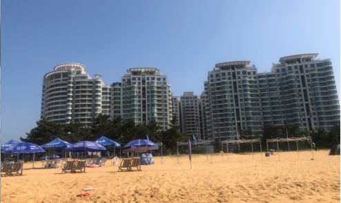 威海国际海水浴场附近房子价格,威海高区海水浴场海景花园