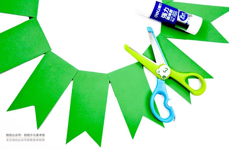 圣诞节创意手工绘画教程,圣诞花环创意儿童画