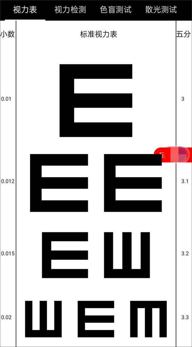 微信可以检测视力、散光和色盲了,快来检查一下吧