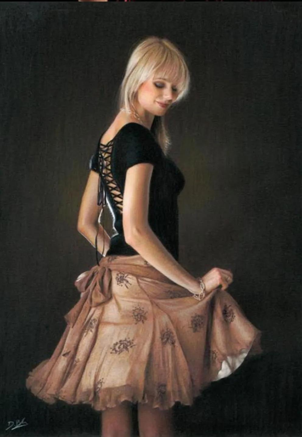 英国艺术家超写实人体油画作品，比照片还逼真