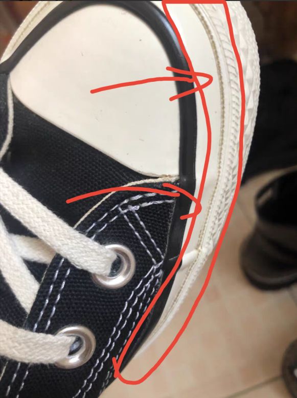 匡威1970s和chucktaylorallsatr区别,为什么假的匡威哪边容易泛黄