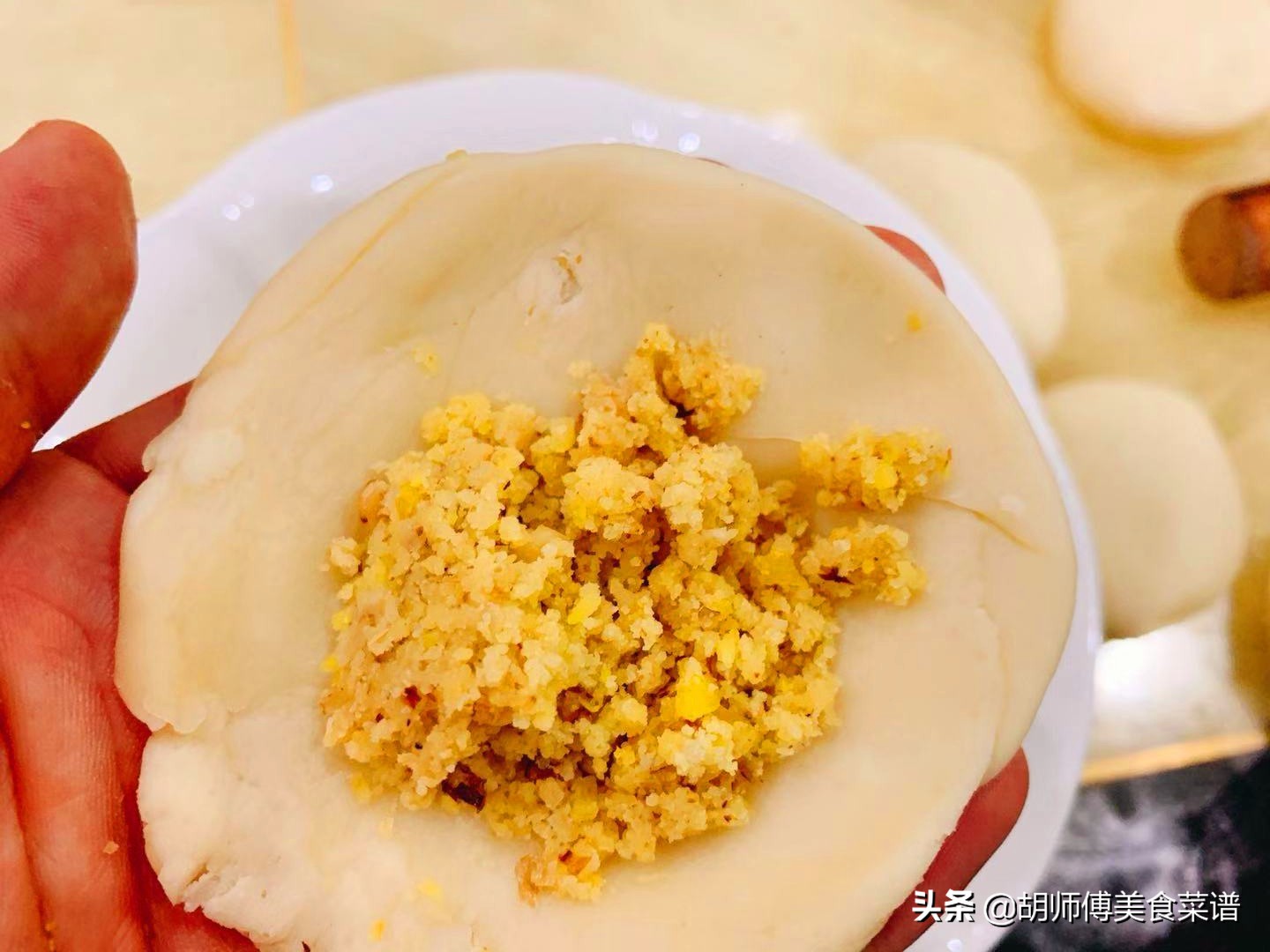 传统手工板栗酥饼,一次吃了10个板栗酥饼