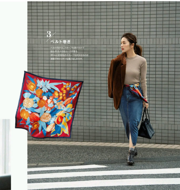 美丽丝巾搭配美出高级感魅力十足,丝巾搭配洋气减龄美出高级感