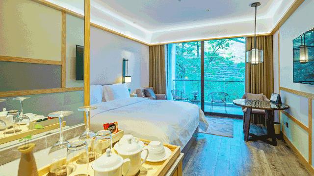 露天温泉小院精品,一房一厅庭院私家温泉