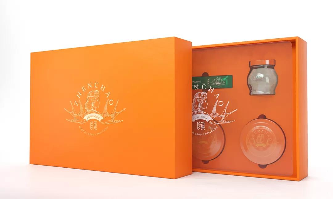 兔年元素的燕窝包装盒展开图,好看的燕窝包装设计