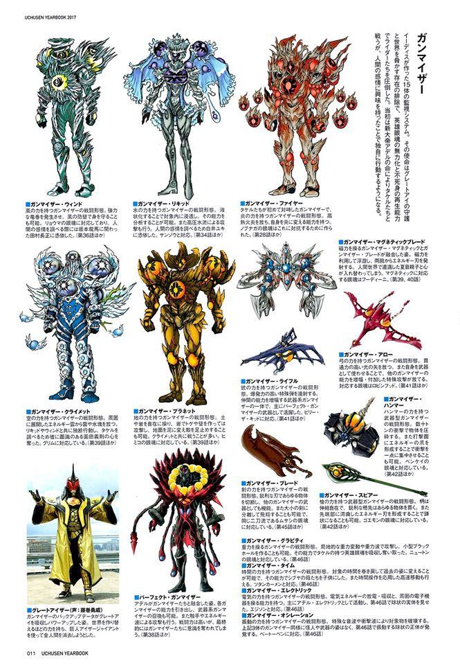 宇宙船Uchusen2008-2017假面骑士怪人设定（全）