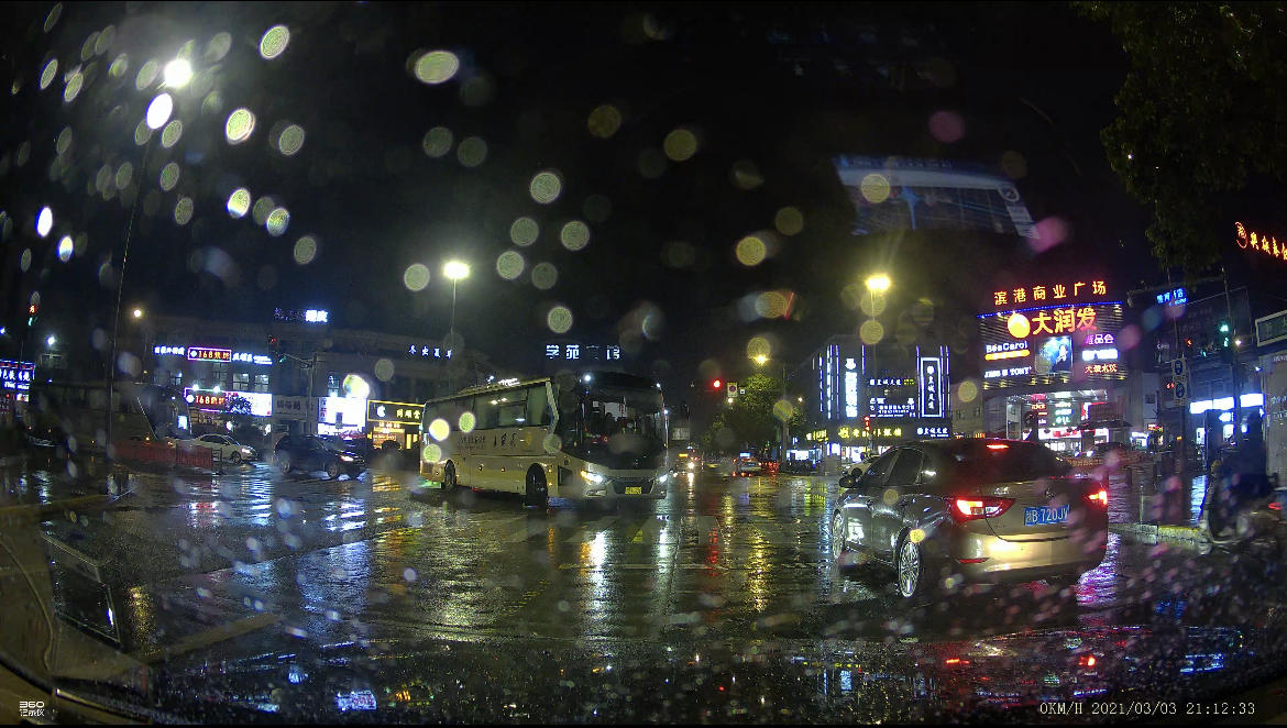 4k超清全景行车记录仪,4k行车记录仪超清视频风景夜间