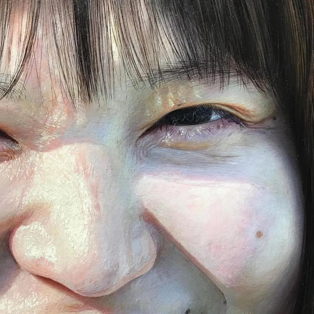 日本90后画家超写实绘画作品欣赏,日本画家画小清新少女