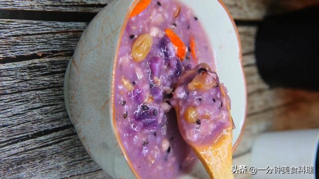 紫薯粥为什么是蓝绿色的怎么补救,为什么紫薯做出来是绿色的