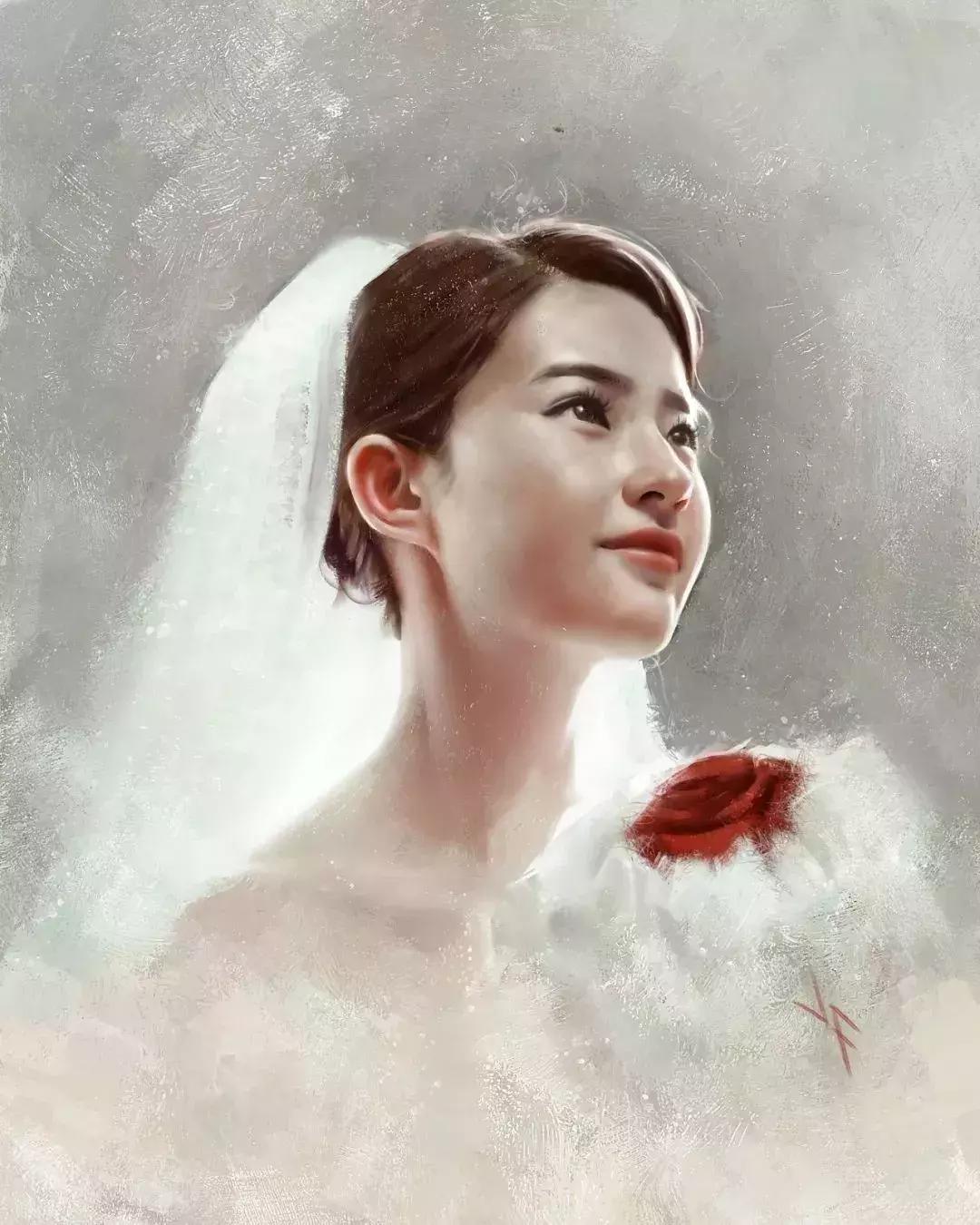 如何用手绘板画出油画纹理,画人物插画铅笔油画质感