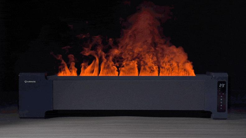 艾美特仿真火焰取暖器,艾美特火焰款取暖器闪亮