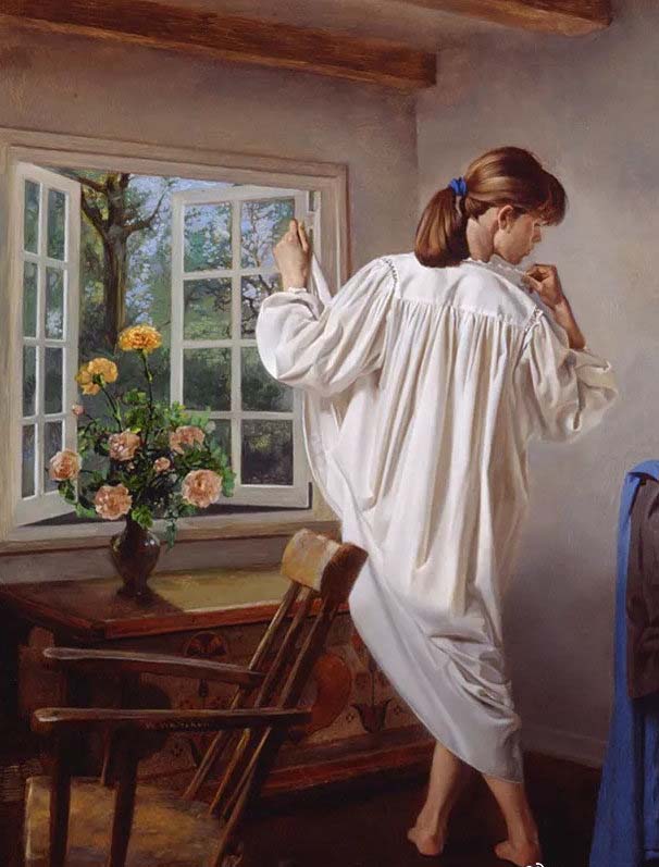 外国近代女油画,现代油画女人照片