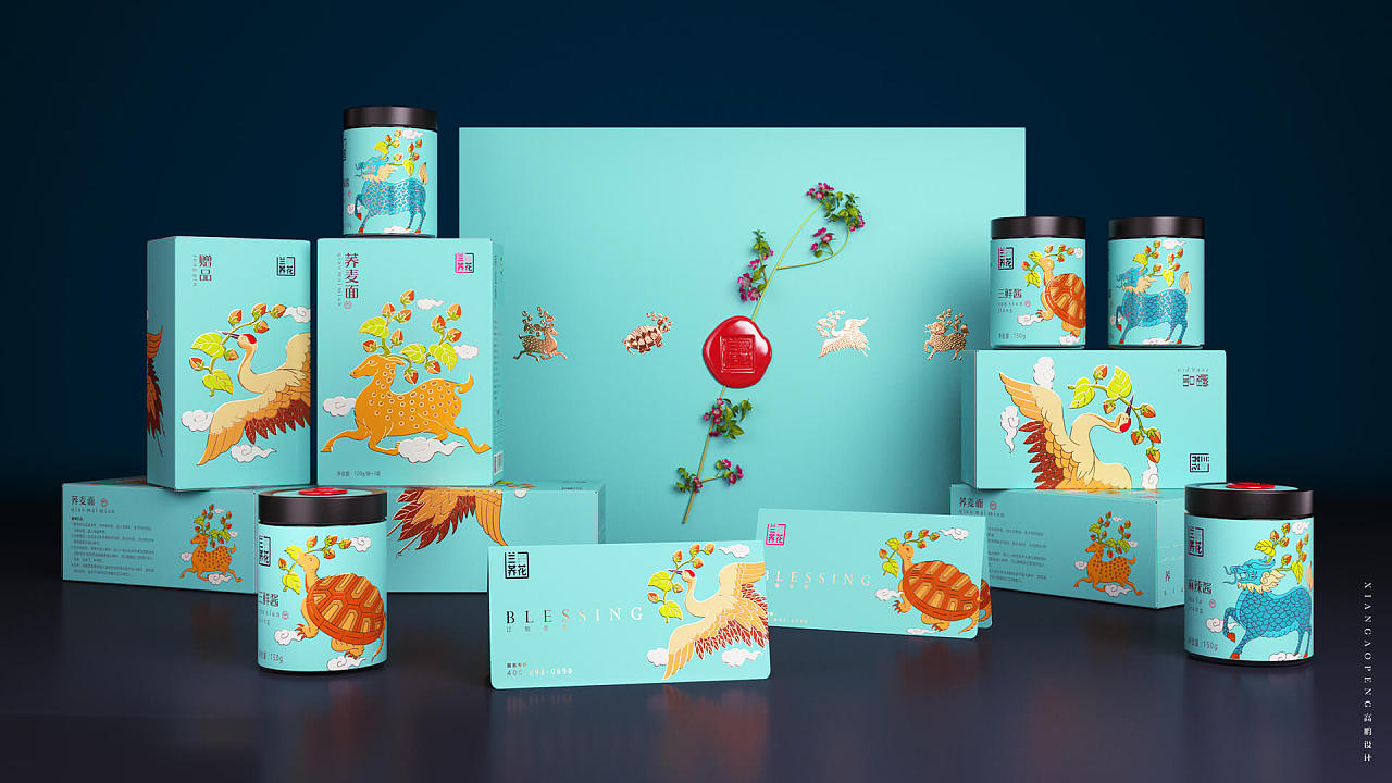 食品包装设计插画风,包装设计中国风元素