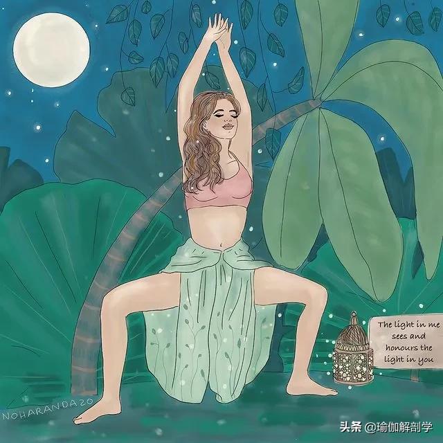 ins瑜伽漫画图片,瑜伽小人唯美漫画