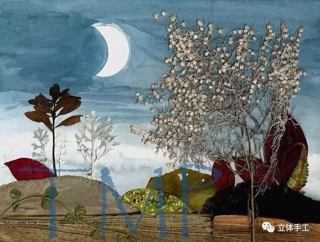 落叶拼贴画图片大全,落叶和花草拼贴画