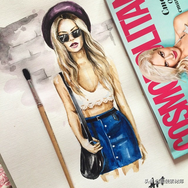 100幅手绘画图片大全,时装画手绘100例书