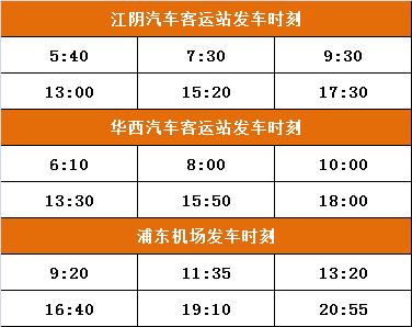江阴禄口机场时刻表,江阴浦东机场专线