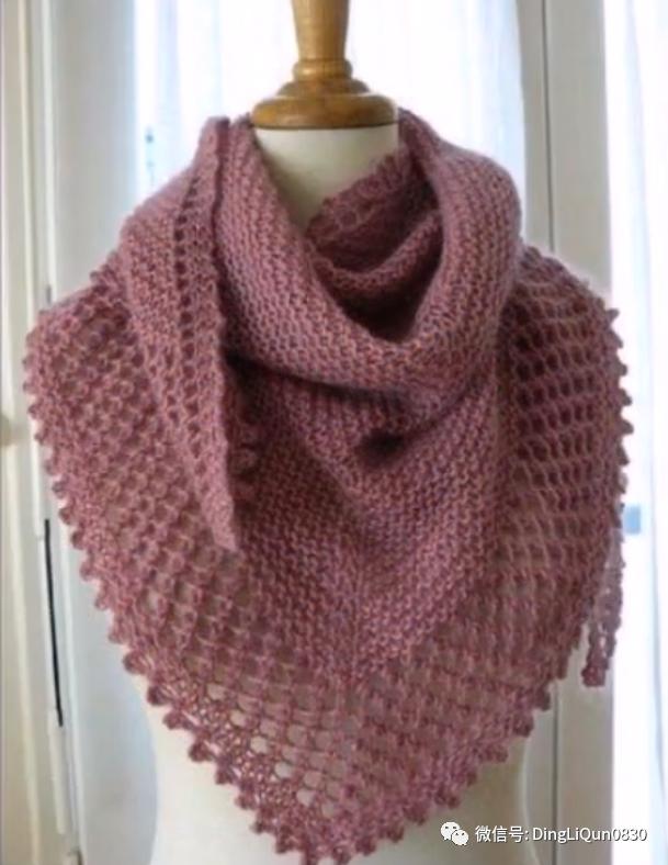 披肩围巾两用针织方法,针织时髦的新型披肩