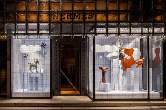 2016年成都爱马仕橱窗,爱马仕东京银座橱窗设计
